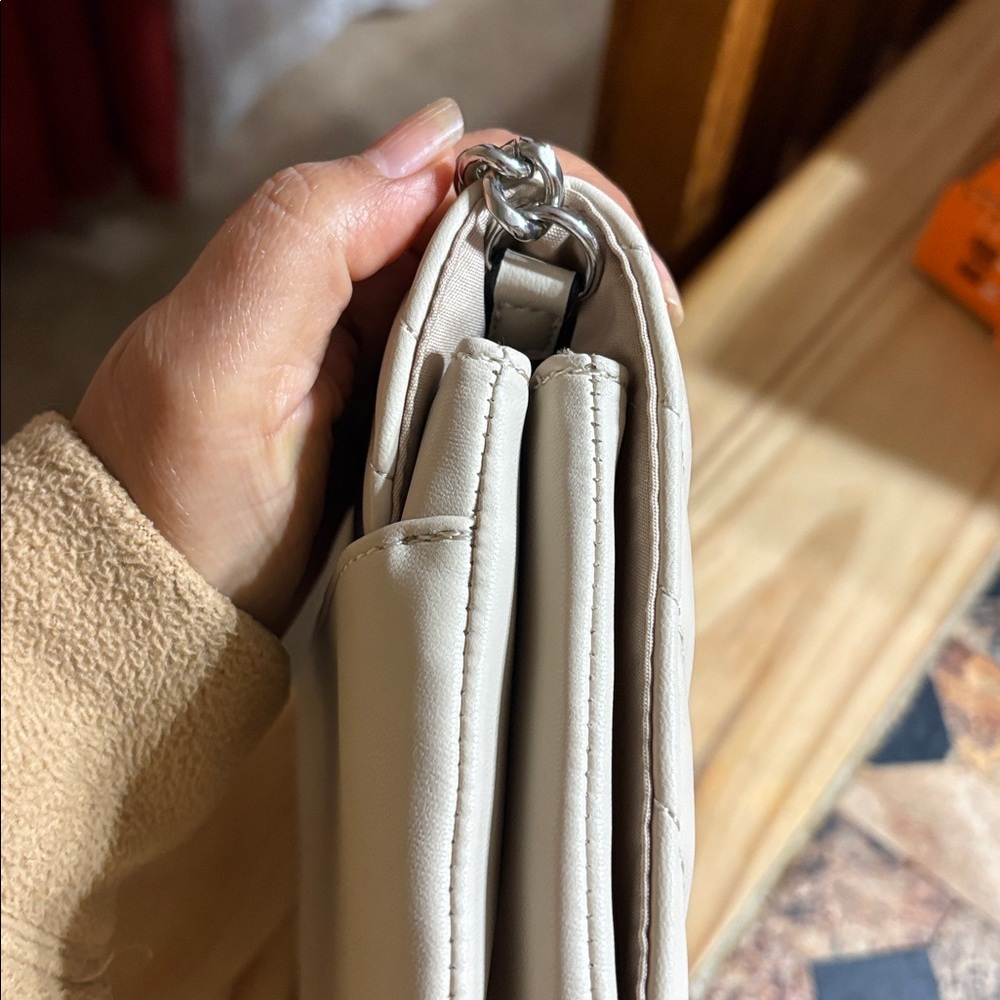 Sam Edelman Cream Quilted Crossbody Bag - Picture 12 of 14